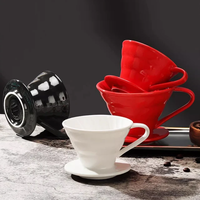 Ceramic Coffee Filter Cup Reusable Filters Coffee Maker Conical Hand Flush Single Drip Filter Cup Barista Tool Cake Cup