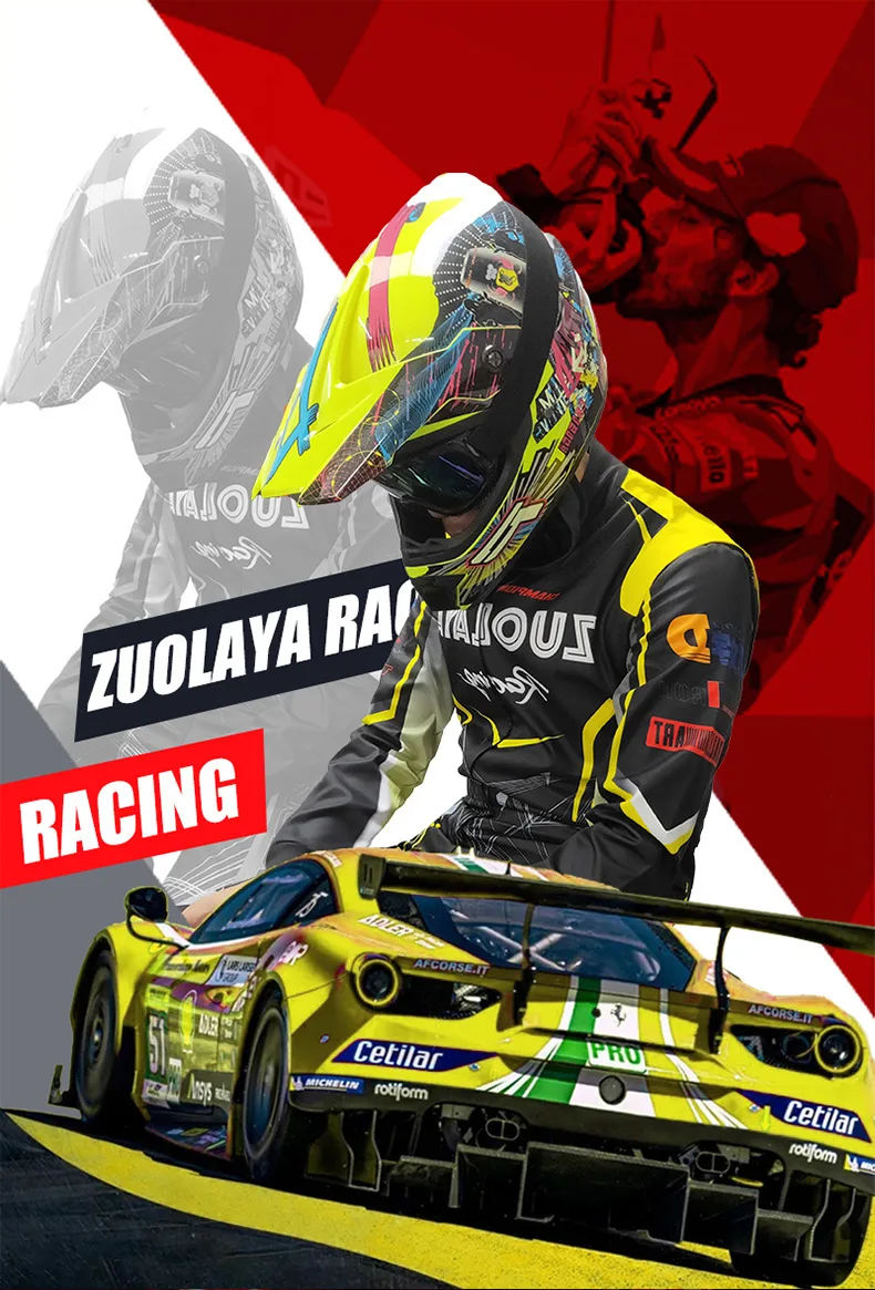 여름 통기성 카트 오프로드 비치 자전거 원피스 레이싱 슈트 UTV 랠리 드리프트 레이스 어린이 및 남성 커플 카트 슈트