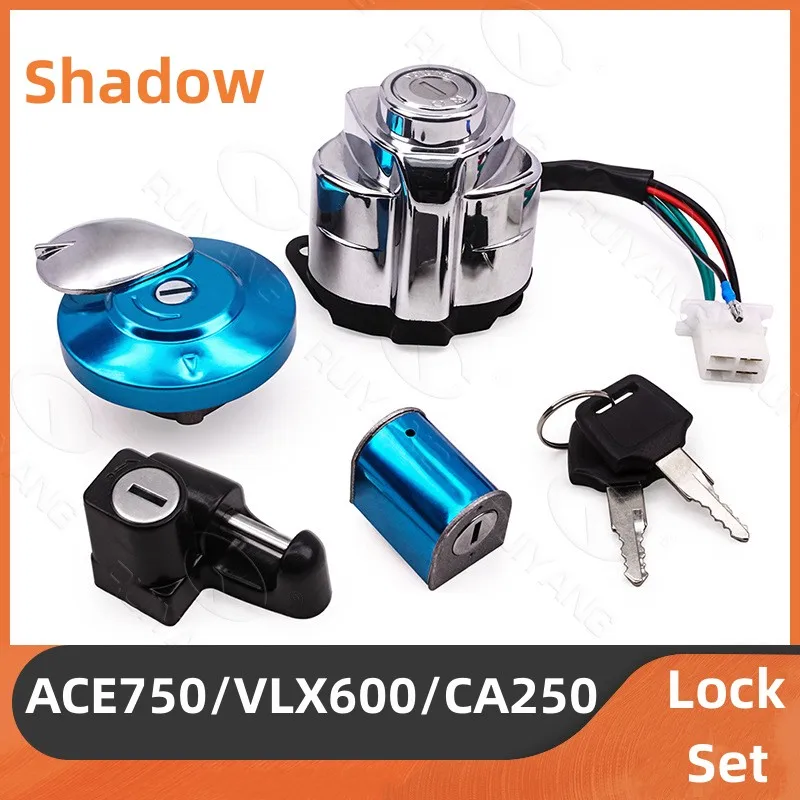 

Ignition Switch Lock Fuel Gas Cap for Honda Magna 250 Shadow Steed VLX 600 400 ACE750 Steering Shadow VT400 VT750 1991-2013