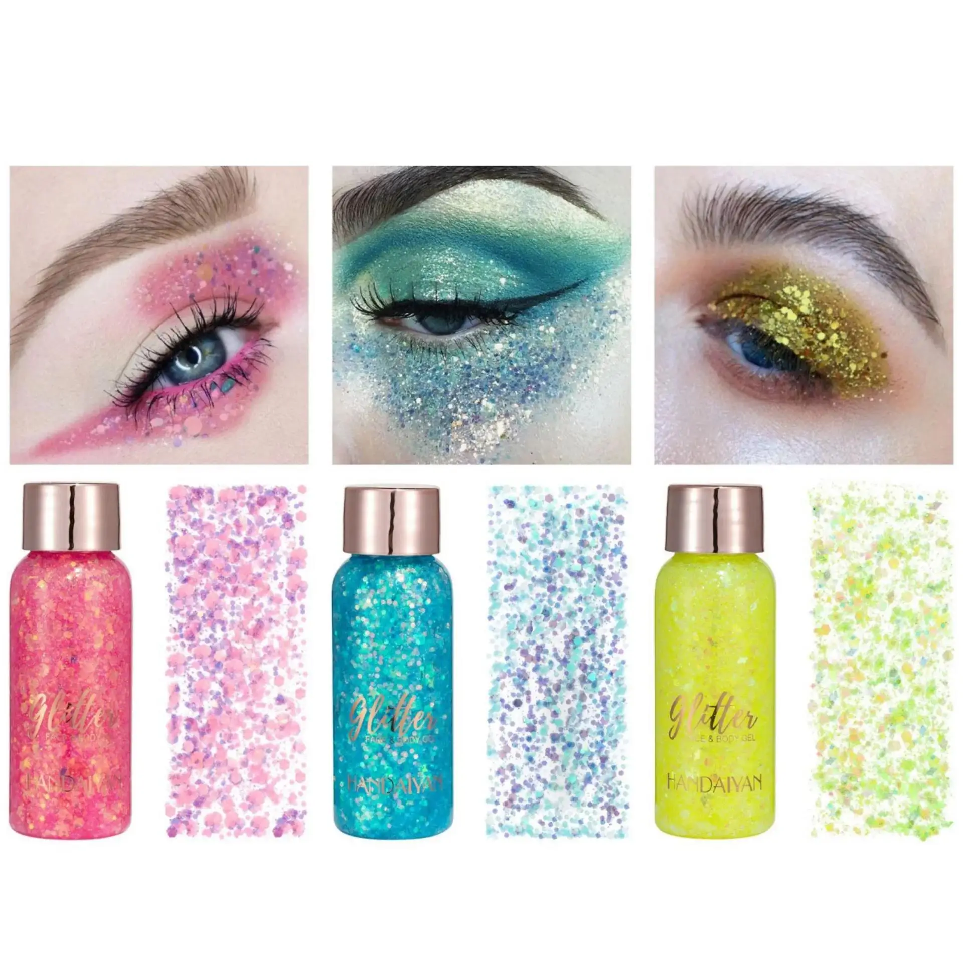 Vibrant 9-Color Glitter Gel for Multi-Purpose Party Makeup