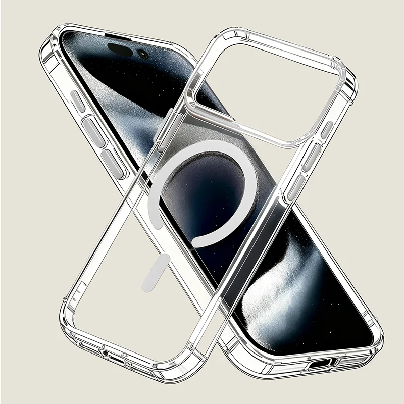 Ultra Slim Luxury Magnetic Shockproof Phone Case for iPhone 17 Air 16e 15 14 13 Pro Max for Magsafe Wireless Charge Cases Cover