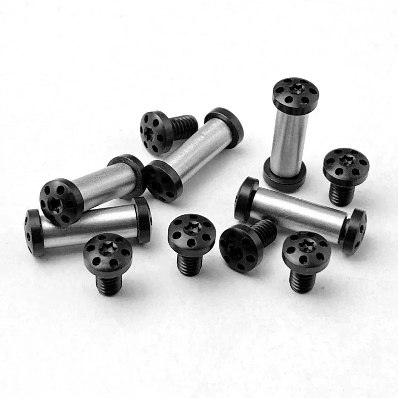 

4sets Straight folding knife Screws 416 Stainless Steel Screw for Diy Knife Material Making Knife Handle T8 plum Nails