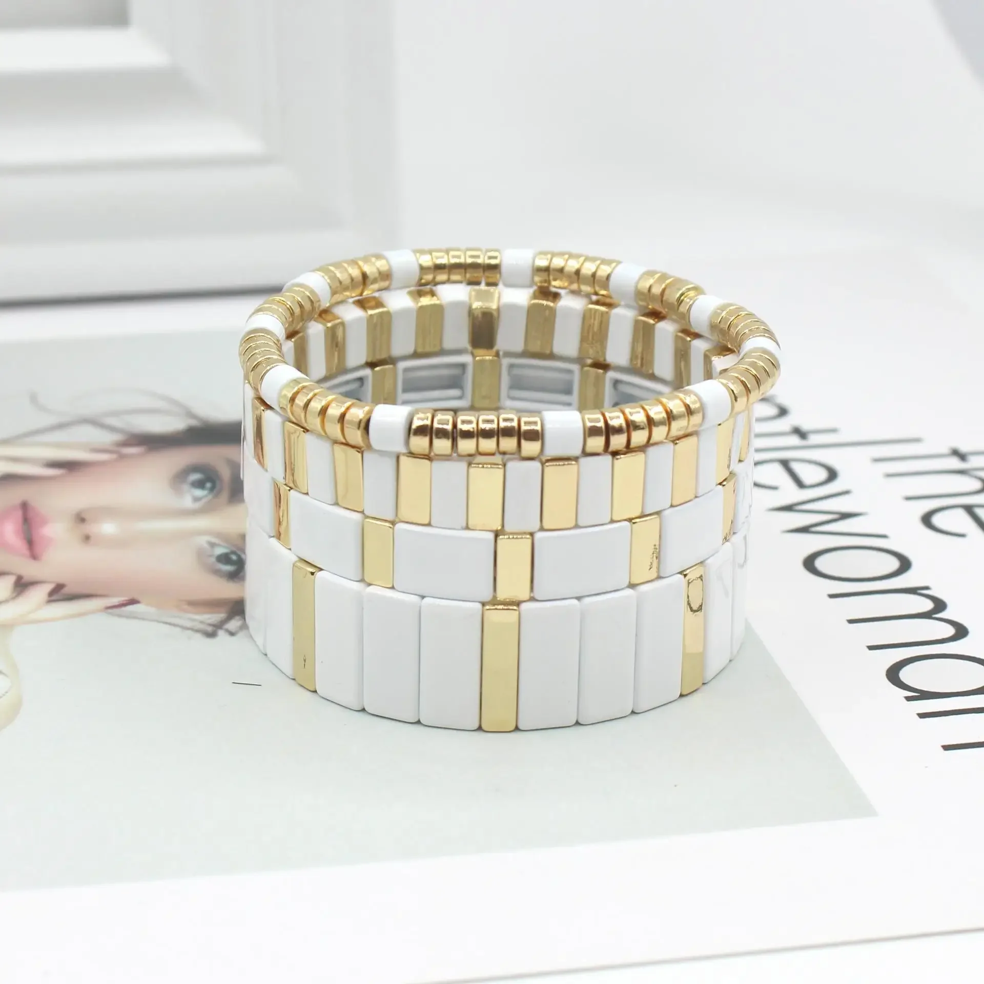 Bracelet Jewelry Bohemian Enamel White Women's Bracelet