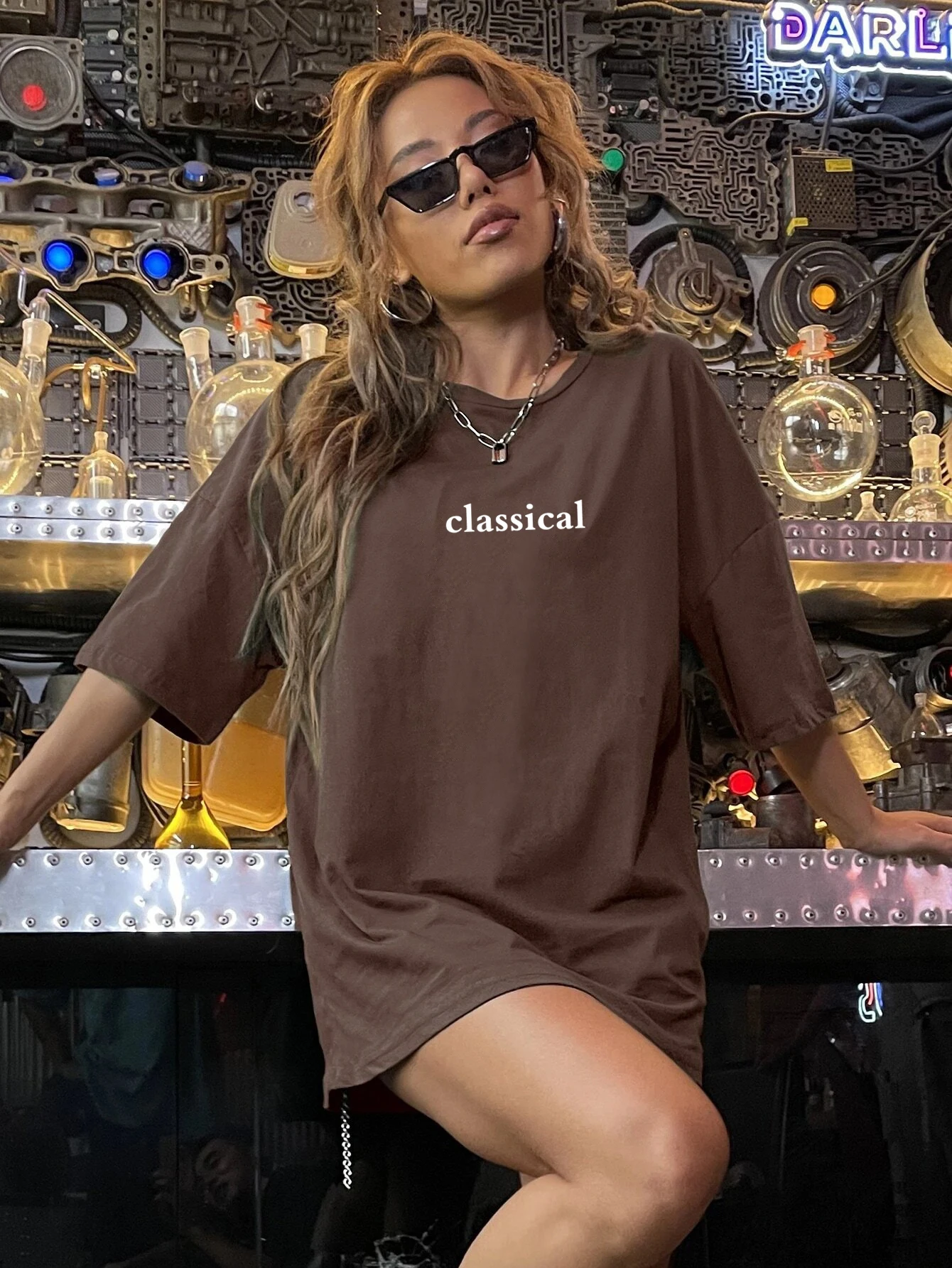 Neue Modische Casual T-shirt Kleidung Einfache Rundhals Kurzarm frauen Top Lose Brief Gedruckt T-shirt