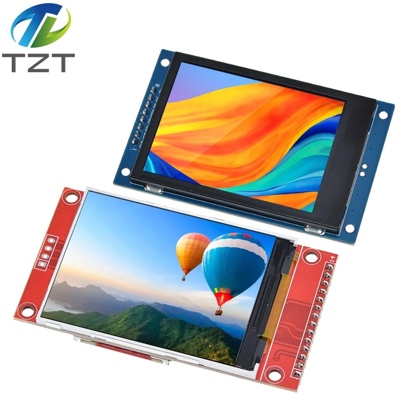 LCD Display Module Display Module TZT 2.4 inch 240x320 SPI TFT LCD Serial Port Module 5V/3.3V PCB Adapter Micro SD Card ILI9341 / ST7789V LCD Display for arduino