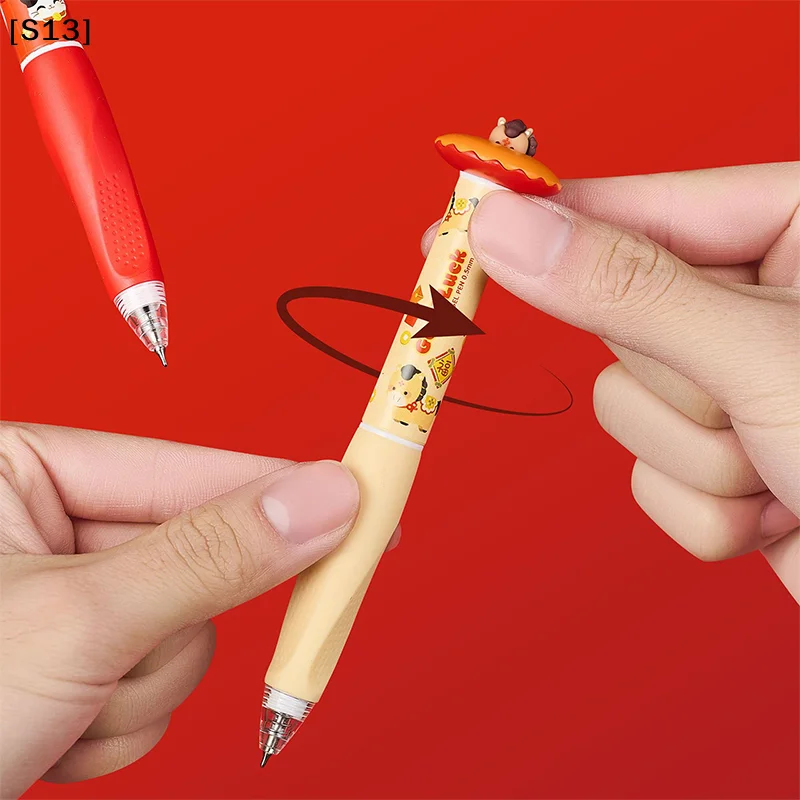 귀여운 회전 무 젤 펜 0.5mm 재미있는 동물 퀵 드라이 펜 학교 및 사무실용 창의적인 회전 무 포켓 펜[Q]Q@