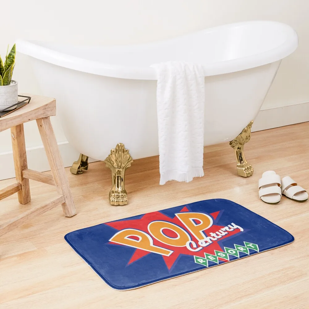 

Pop Century Resort II Bath Mat Non-Slip Pad Bathtub Anti Slip Absorbent Bathroom Rug Foot Entrance Doormat Mat