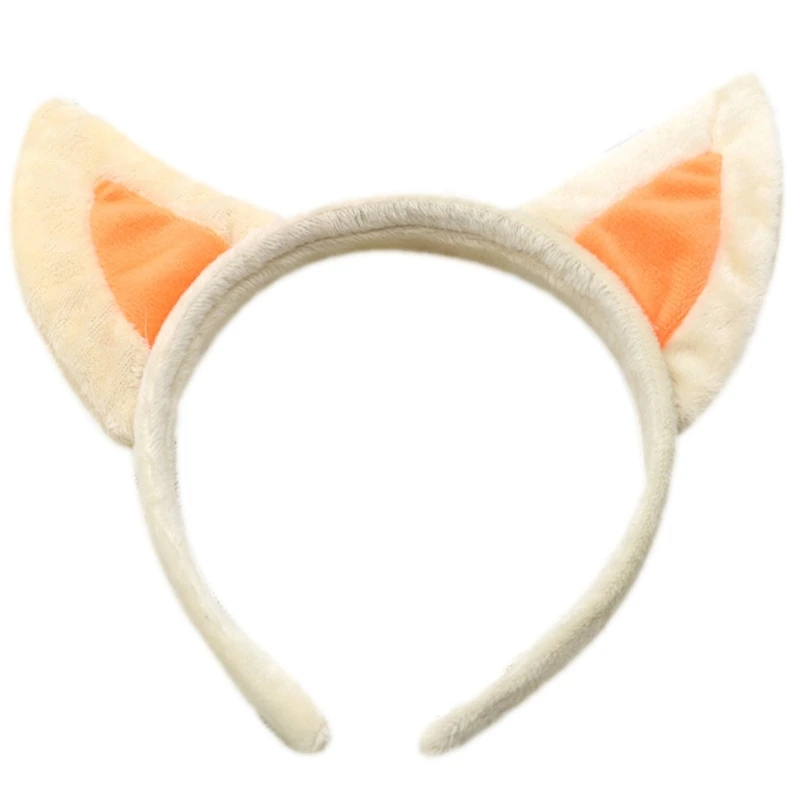 Plush Fox Cat Headbands Furry Cartoon Animal Ears Hair Hoop Fluffy Cute Hair Accessories Party Costume Photo Props