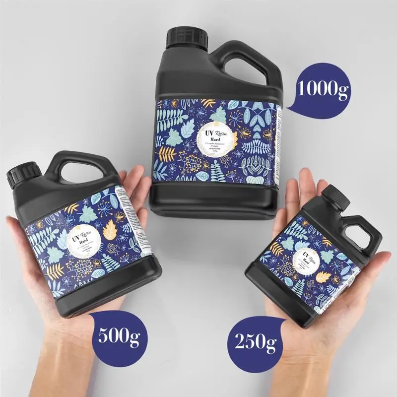 Description Picture 3 of item250-1000g UV Resin Glue Crystal Clear Hard Type Curing Epoxy Resin Curing Adhesive Transparent Ultraviolet Liquid Jewelry Making