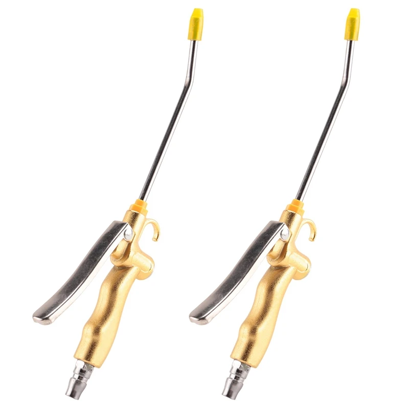 

2X High Volume Industrial With Rubber Guard Flow Nozzle, Pneumatic Dust Cleaning Tool For Compressor Accessories