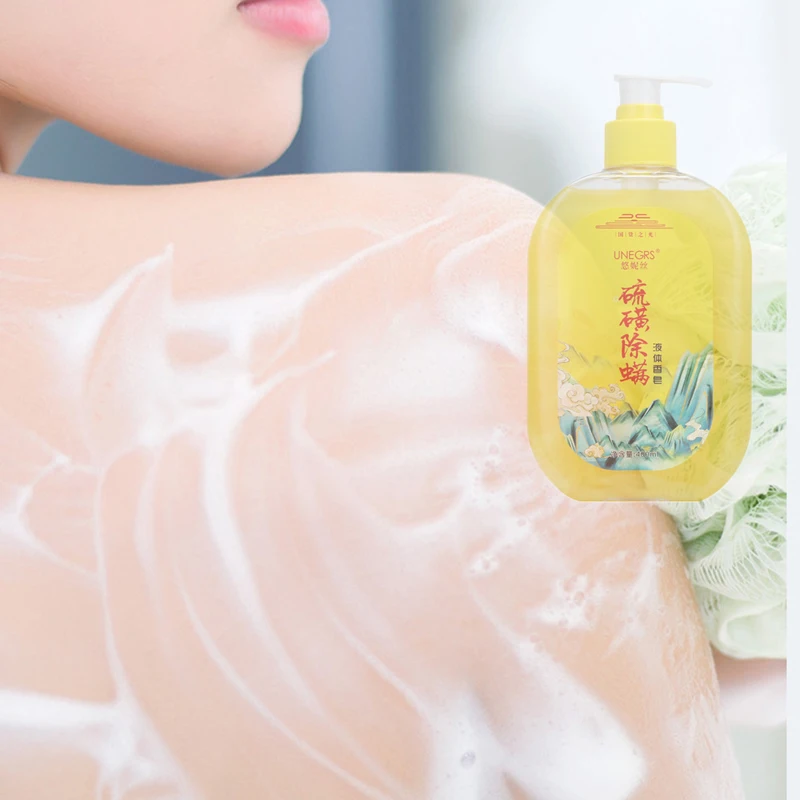 Sulfur Liquid Mite Removal Soap Cleaner Bar Soap Acne Treatment Reduce Oil Keeps Pores Cleaner Hand Soap Foam Soap Sulfur Soap