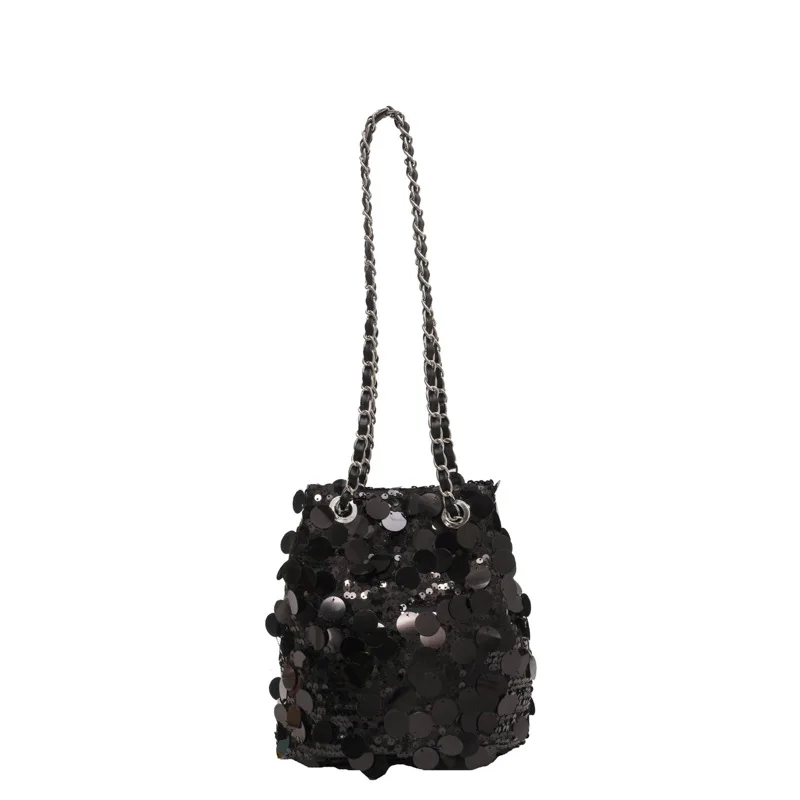 Single Classic Versatile Shoulder Bag Style Bling Bucket Crossbody Casual Handbag for Woman High-quality Messenger Luxury Female