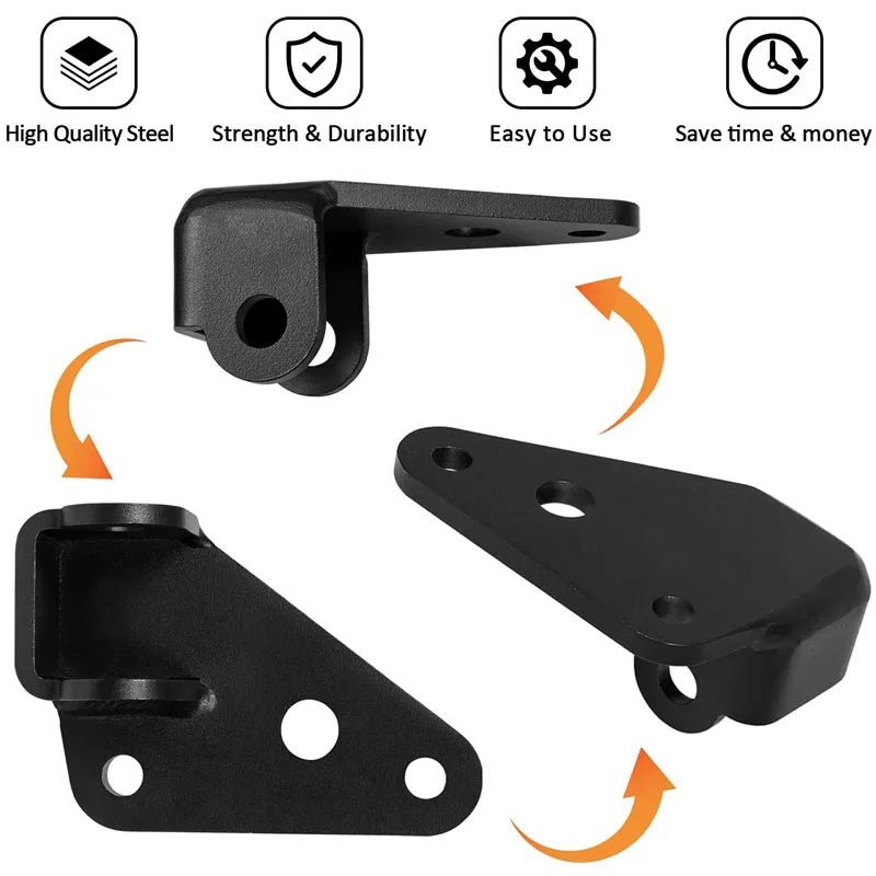 8007 Steering Stabilizer Relocation Bracket Replacement Parts Fit for 2007- Wrangler JK JKU 14 PCS