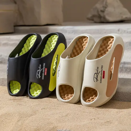 Summer Men's Massage Slippers Indoor Outdoor Sandals Beach Men Casual Shoes Soft Slides Flip-flops Men Women Home Slippers - Image 2