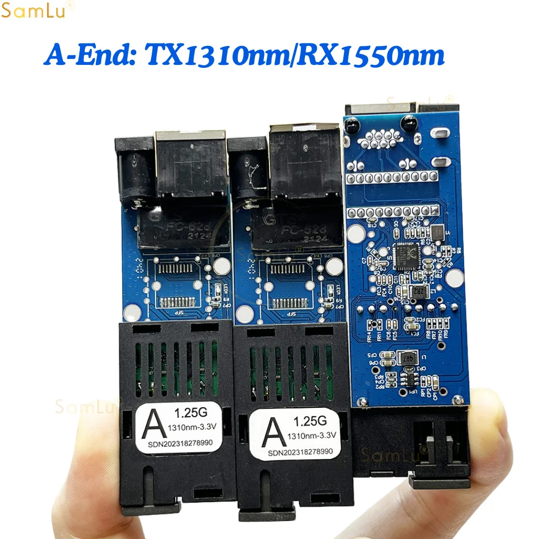 1-10Pair Mini Gigabit Fiber Optical Media Converter UPC/APC SC-Port 10/100/1000Mbps Single Mode 3km POST FREE
