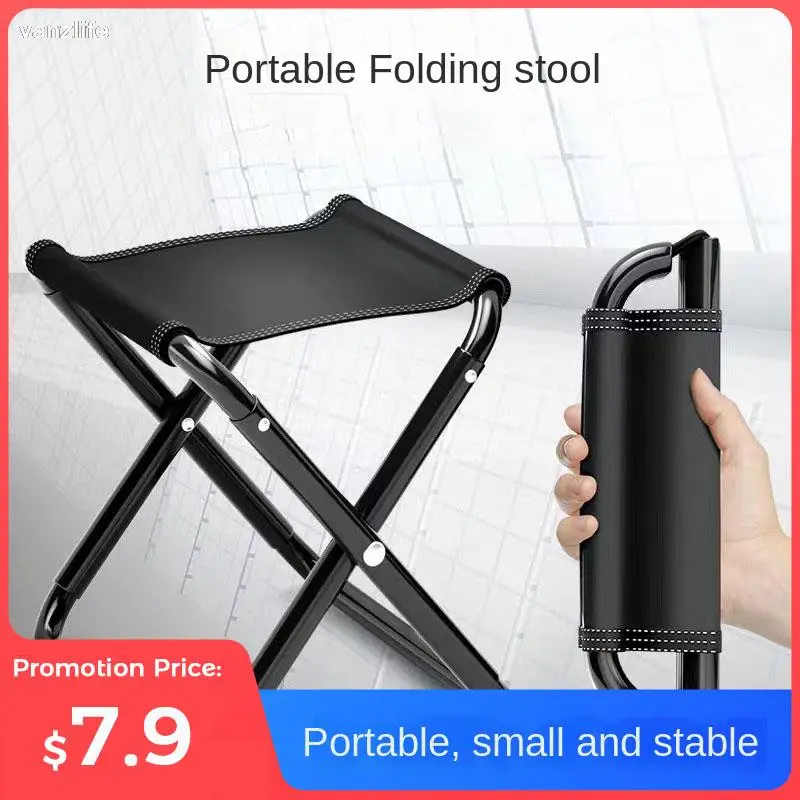 

Vanzlife Outdoor Portable Folding Chair Combat Preparation Bench Fishing Stool Travel Camping Maza Solid Ultra-Light Queue