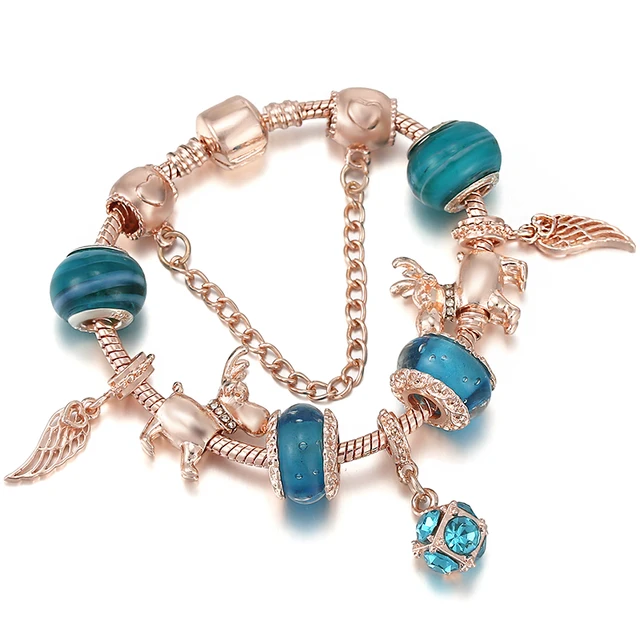BAOPON-Bracelets à breloques coeur d'amour pour femme, perles Marano bricolage, bracelet fin, bijoux de mariage pour femme, amoureux, 2024