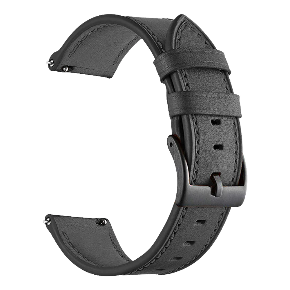 Premium 22mm Leather Smartwatch Wristband Bracelet