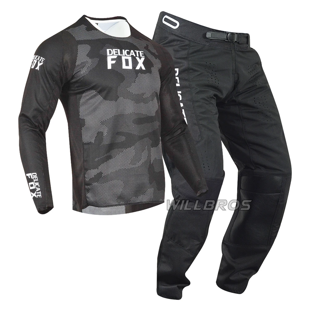 Delicate Fox 180 Oktiv Trev Jersey Pants Motocross MX Combo Enduro Gear Set MTB ATV UTV DH Bike Outfit Moto Cross Suit Kits Men