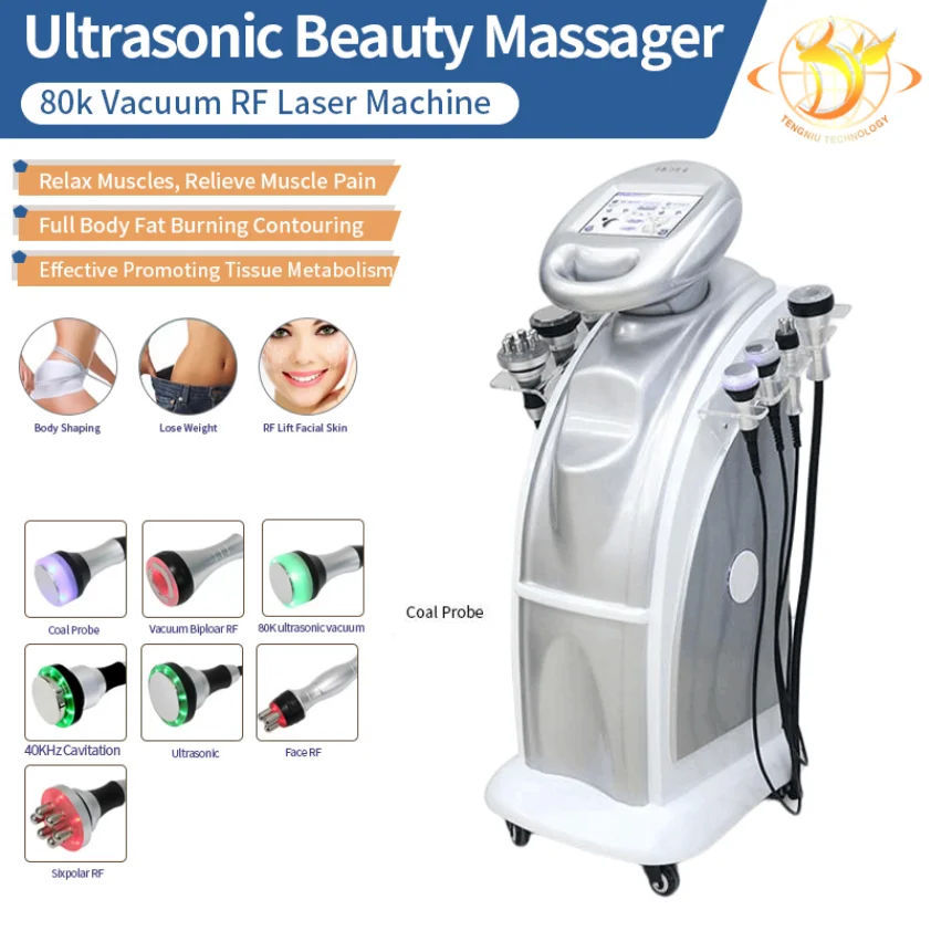 

Slimming Machine 7 In 1 Ultrasonic Cavitation Fat Lipo Suction Vacuum Loss Weight Skin Tightening Beauty Equipment