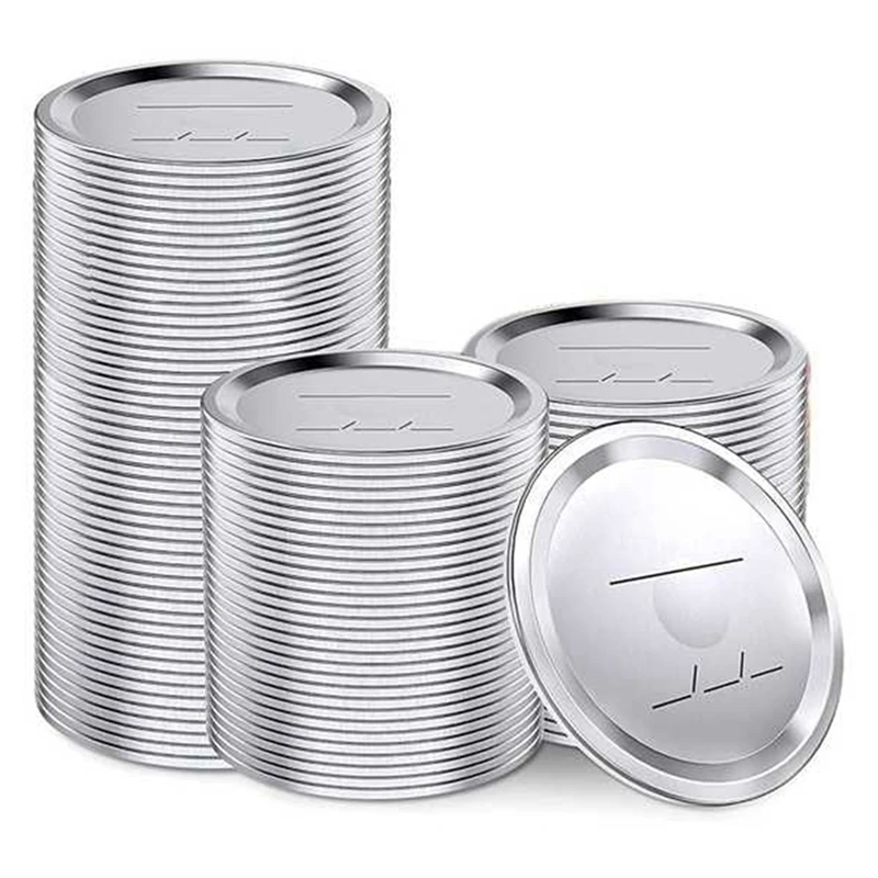 

HOT SALE 60 Pcs Regular Mouth Canning Lids For Ball,Split-Type Lids Leak Proof 70Mm Jar Lids For Canning,For Airtight Jars