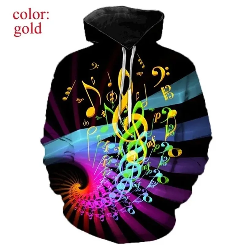 thumbnail image 1 of Sudadera con capucha con estampado completo de notas musicales para hombre, sudaderas holgadas informales de gran tamaño, sudaderas con capucha con estampado 3D para hombre, ropa de calle, 1 of 5