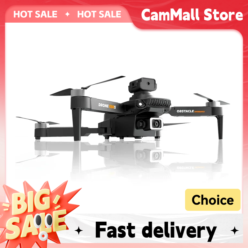 E88S Rc Drone 4K Wide HD Camera Obstacle Avoider Brushless Motor Height Fixed Remote Control Foldable Quadrotor