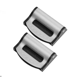 Dual Pack Adjustable Slip - Resistant Safety Belt Clips (Silver)
