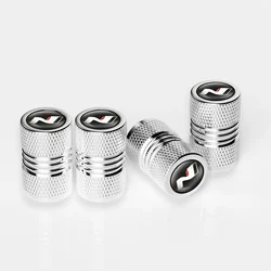 Sleek N Line Valve Caps for Car Tires - Premium Air Covers and Accessories (Silver)