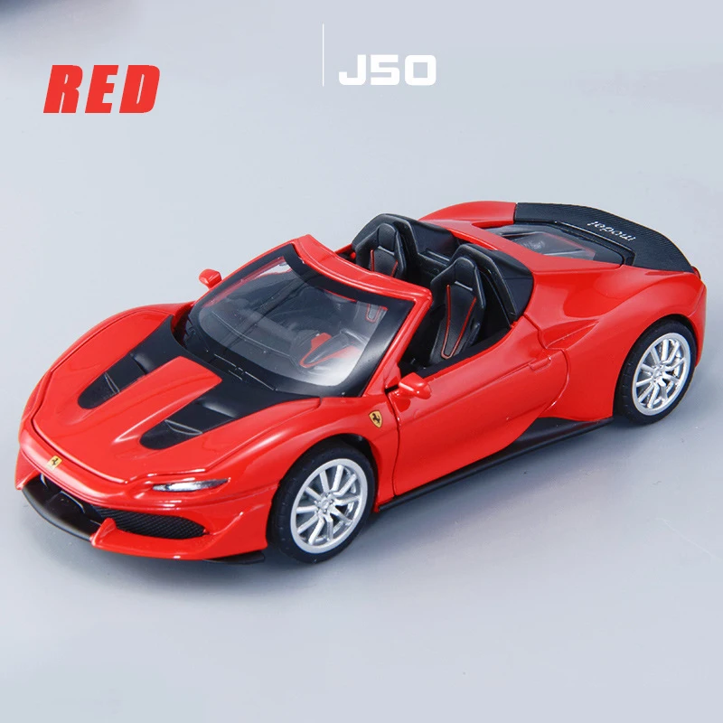 tow truck toy New 2021 1:32 Alloy Model Ferrari J50 Miniature Metal Vehicle Diecast Supercar Christmas Toys for Children's Gifts Collection toy boats Diecasts & Toy Vehicles