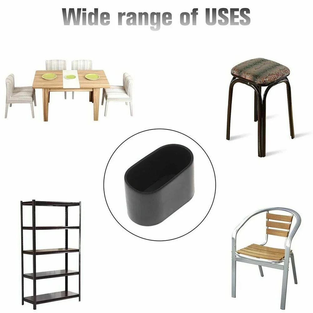 Oval Covers Chair Leg Cap 10Pcs Patio Rubber Floor Protectors For Outdoor Furniture Garden Office 2022 Durable