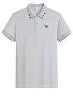 Polo Homme de Luxe 2026 – Marque Classique Respirante, Confort Quotidien Estival, Loisirs, Haut Court Exquis avec Badge Lettres 6