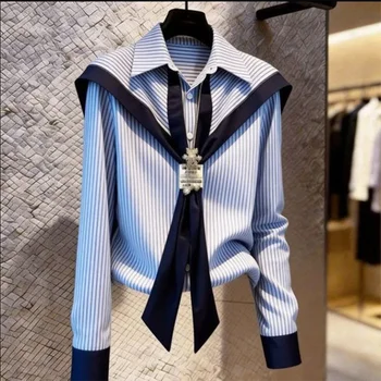 Unique Stylish Long Sleeve Top for Women Spring 2026 French Design Fashionable Elegant Quality Unisex Clothing 1