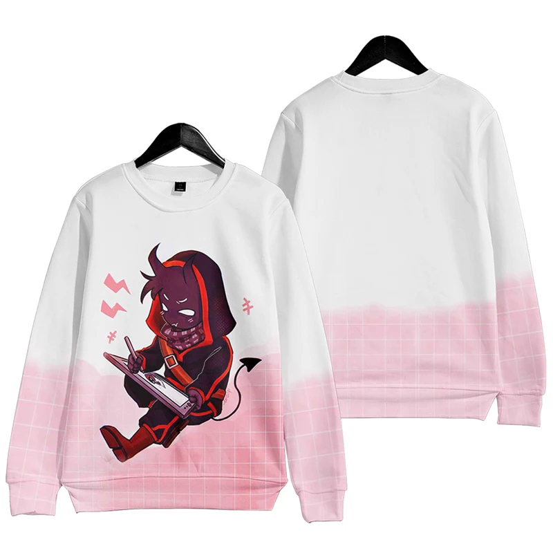 Dream SMP Anime Top Badboyhalo Tongren Peripheral Sweater Plush Hooded Coat MCYT Clothing
