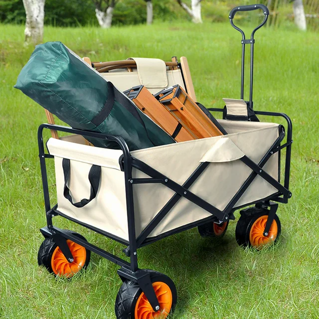 Hordozható Háztartási Élelmiszerbolt Összecsukható 150L Bevásárló Kosár Nagy Kapacitású Kerti Kocsi Tengerparti Kézi