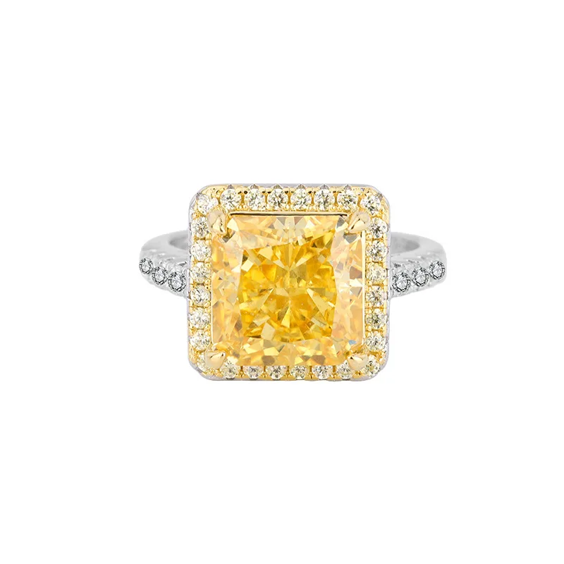 

Кольцо из серебра пробы с квадратным камнем, 10 х10