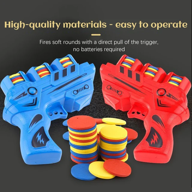 Children's Recreation Toy Gun Soft Bullets Pistolas Toy Safety EVA Gun Child Interaction Fighting Games Gun Kids Outdoor Toy Gun 2