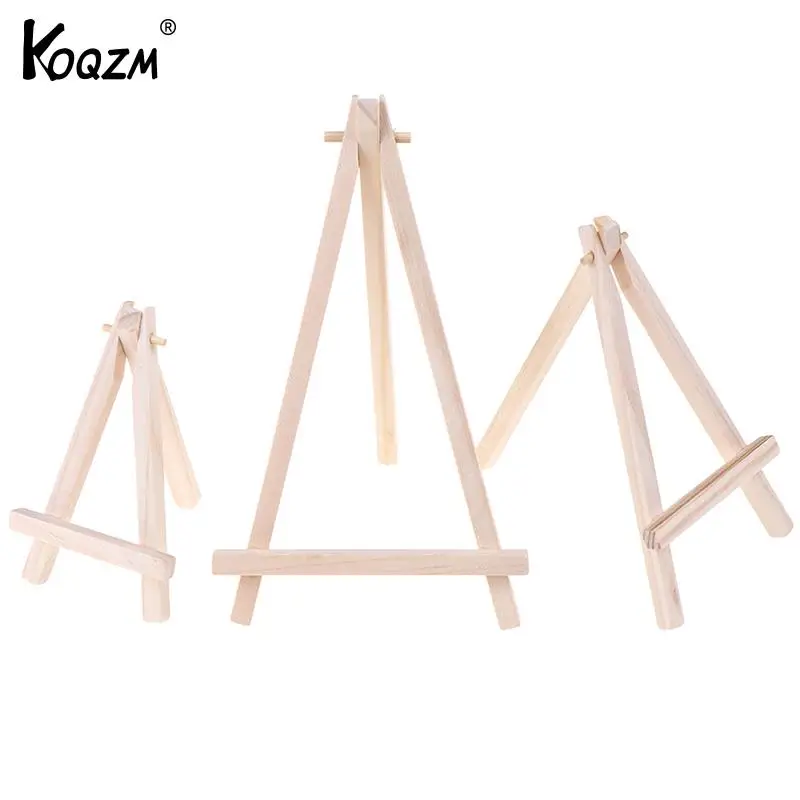 DIY Mini easel+Frame Set Pure Cotton Canvas Smooth Practical Desktop Pure Pine Wood Frame Exhibition