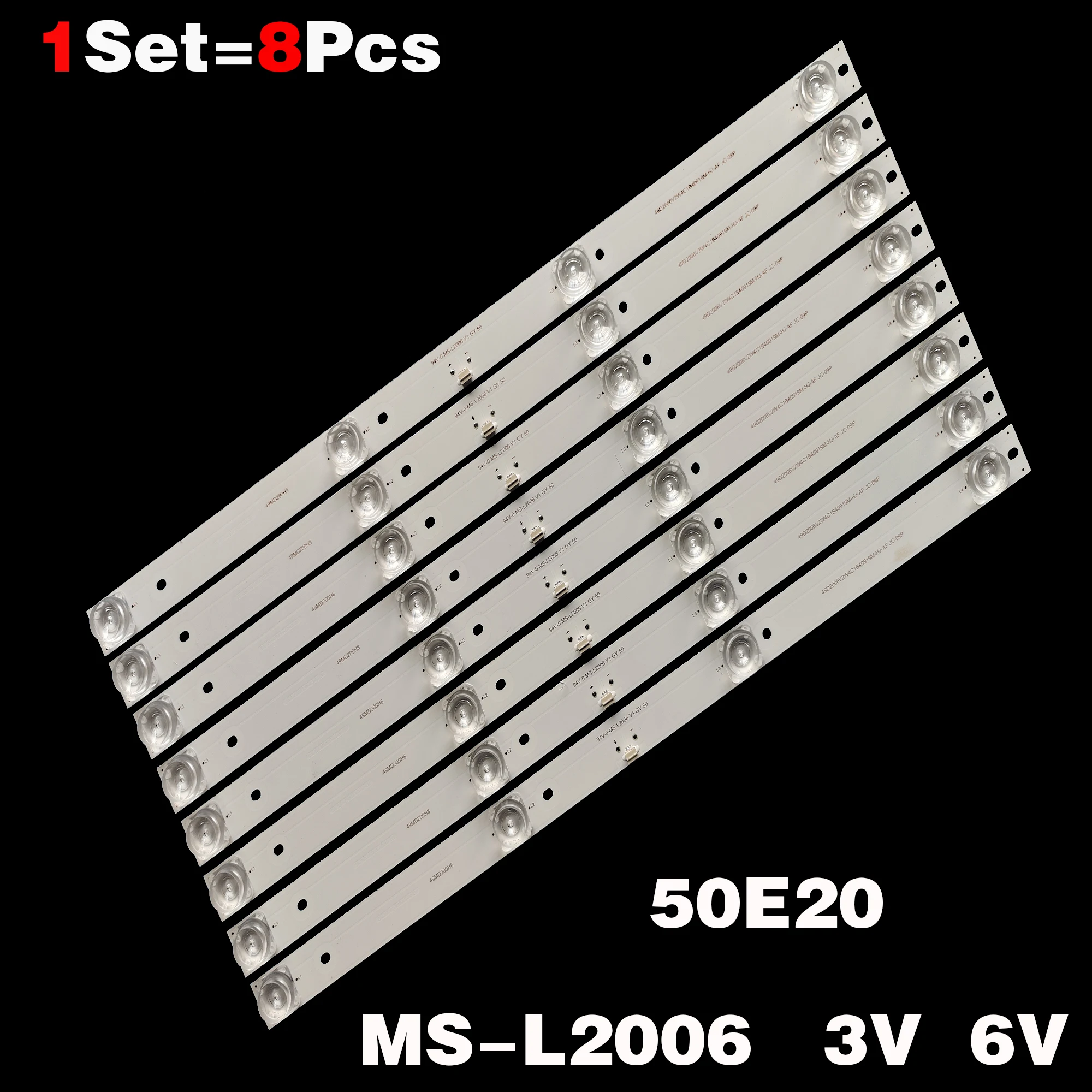 Tira Conduzida da Luz de Fundo para 3v v Ms-l2006 v1 Lâmpadas lg 50 Tevê 50m2plus Le8815a Ms-l2327 50s9900 Cc02500d410v07 50e20 8×4 4s1p 49dled