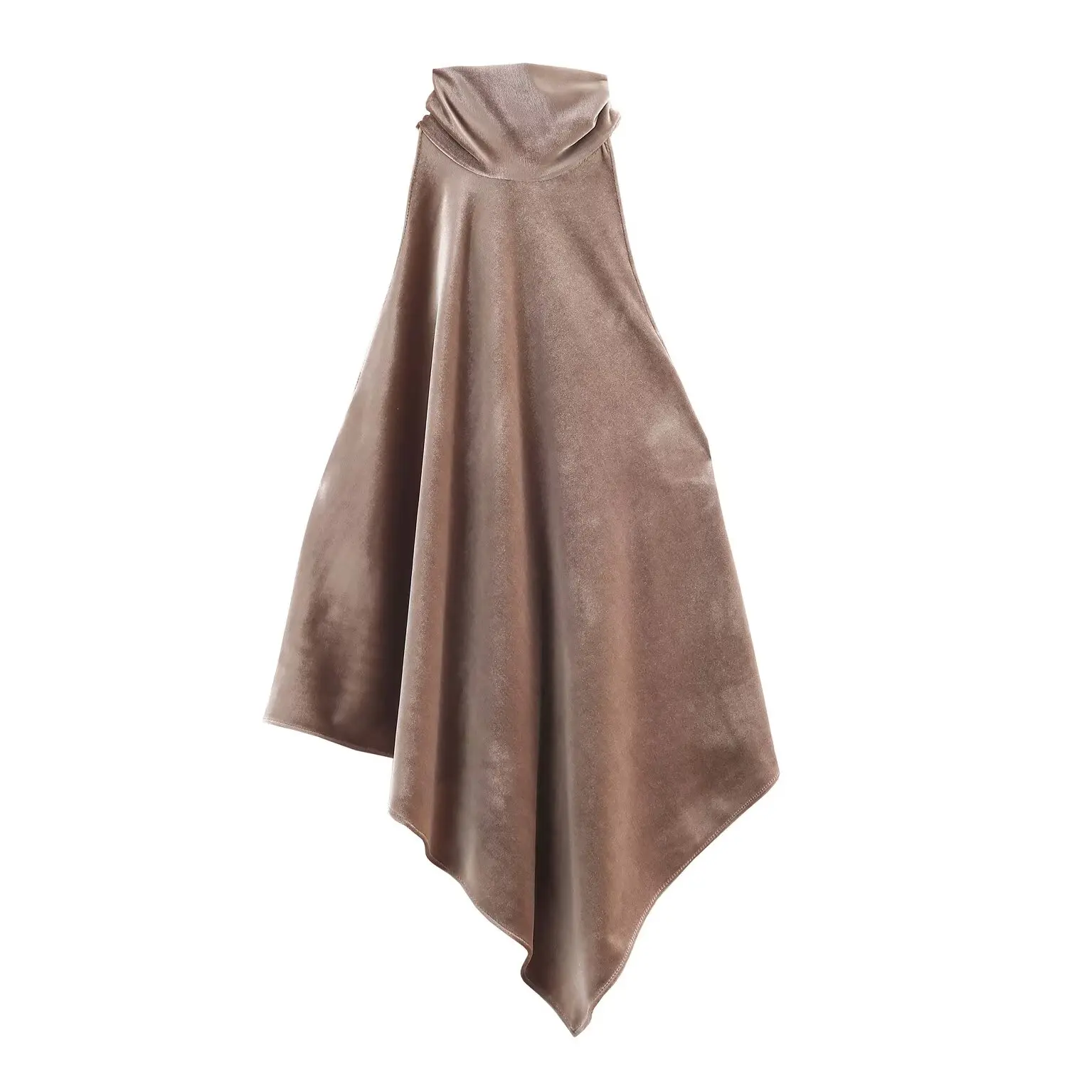 Women's Satin Sleeveless Top Female Hanging Neck Collar Bow Tie Lace Up Vest Backless Fashion Sexy High Street Suspender Top