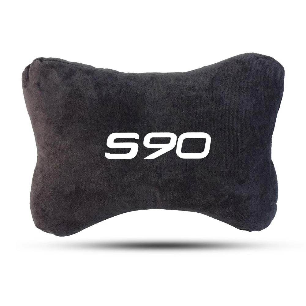 자동차 시트 머리 받침 자동차 로고 목 베개, 볼보 S40 S50 S60 S70 S80 S90 V40 V50 V60 V70 V90 용 자동차 액세서리, 1 개