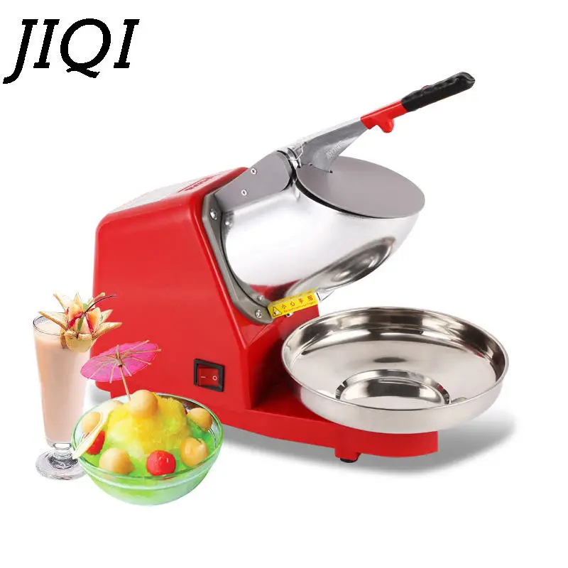 110V/220V Commercial Electric Ice Crusher 85KG/H Automatic drainage Anti-rust Smoothie Ice cube Fast Crusher Insulation Protect