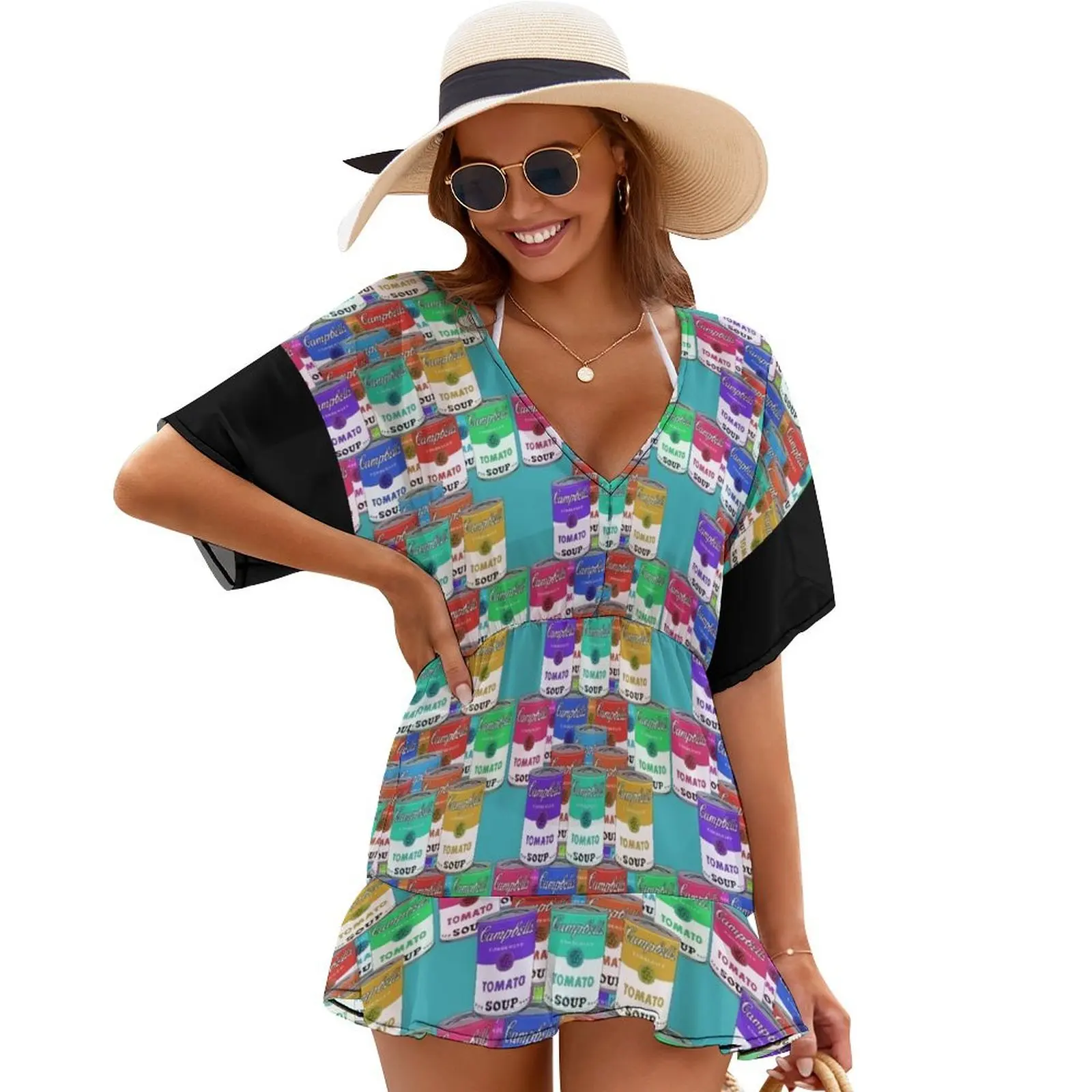 

tomato soup pattern Cover Ups Women dresses summer clothes for woman