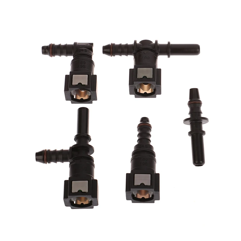 7.89 ID6 Auto Car Fuel Line Bundy Tee Hose Coupler Nylon Motorcycle Hose Coupler Quick Release Connect Connector Car Accessories hose coupler