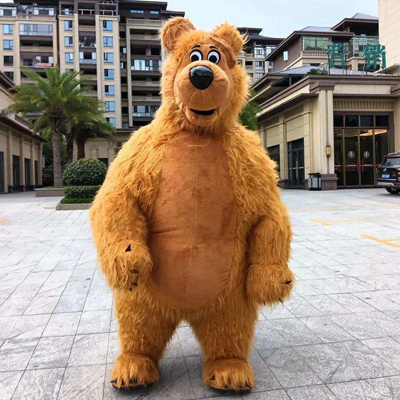 thumbnail image 1 of Disfraz inflable de mascota oso polar para cosplay, 2 m/2,6 m/3 m, muñeco de peluche gigante, panda para cosplay, 1 of 5