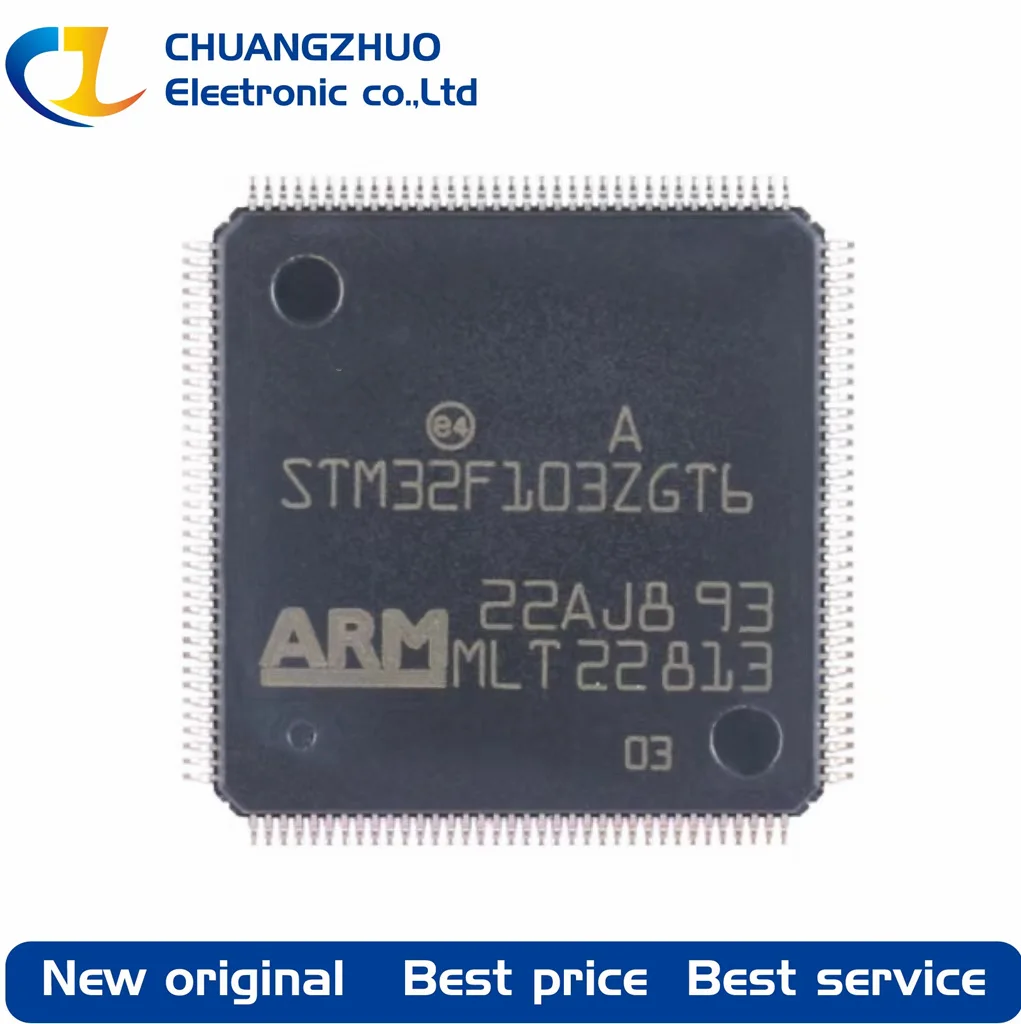 

1Pcs New original STM32F103ZGT6 1MB ARM Cortex-M3 96KB 72MHz FLASH 112 LQFP-144(20x20) Microcontroller Units