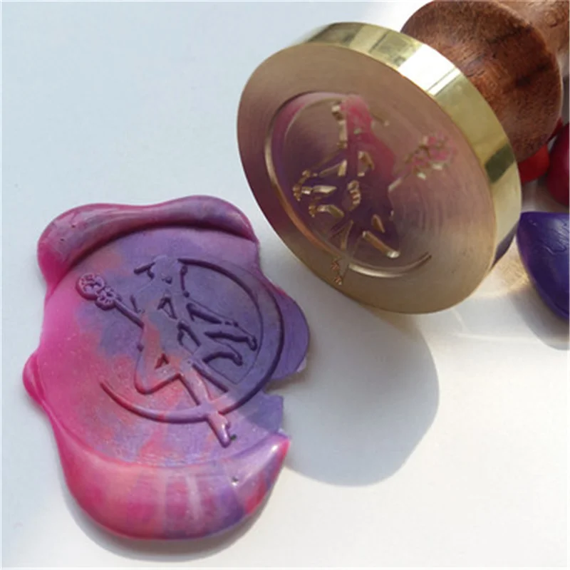 

Fairy Luna National Emblem Wax Seal Stamp DIY Symbol Totem Sailor Moon Stamps Seals Postage Wedding Envelope Hobby Craft Decor