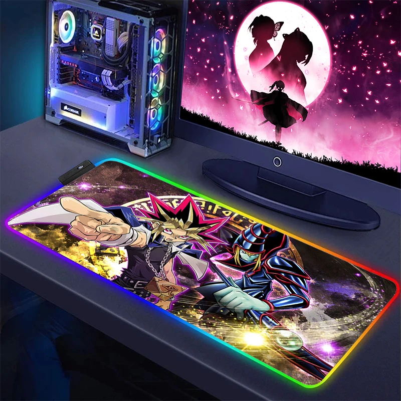 Yu Gi Oh Anime Mouse Mats Computer Pad Mousepad Rgb Gamer Backlight