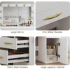 Makeup Vanity Desk with Lights,  Large Vanity Desk with Mirror and Lights in 3 Models 3