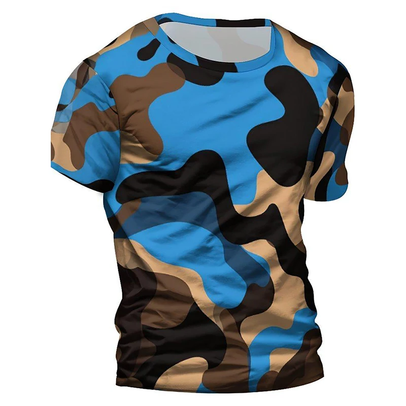 Casual Camouflage T Shirt Oversized Short Sleeve Tops
